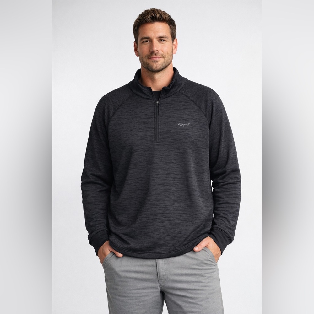 Men’s Greg Norman 1/4 Zip Performance Pullover Jacket Charcoal Grey Size XXL